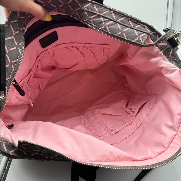 NWT MILLY Luxe Baby Diaper Bag in Grey and Pink - Picture 11 of 15